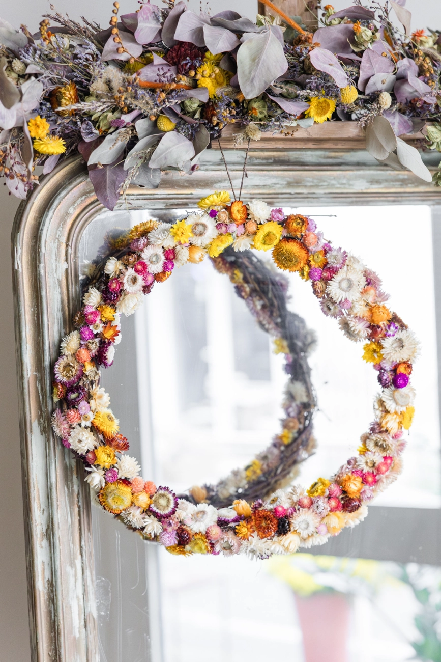 Couronne-coloree Fleurs sous cadres